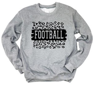 Simply Sage Market Women's Graphic Sweatshirt Football Leopard - 1 of 2