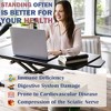 LIVAREEmlen 32'' Desk Converter, Height Adjustable Sit to Stand Riser, Dual Monitor and Laptop Workstation with Wide Keyboard Tray (BLACK) - 4 of 4
