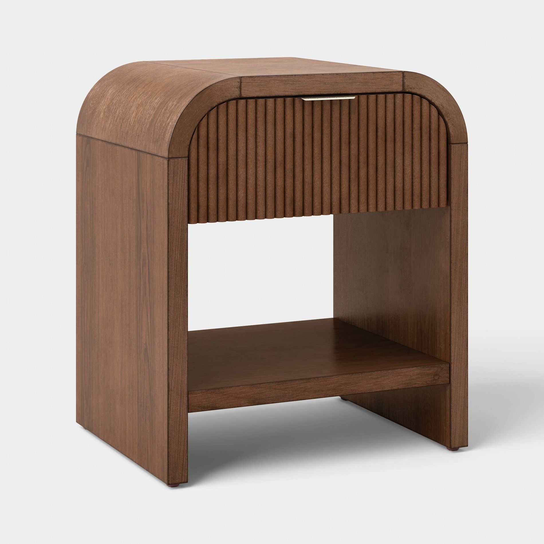 Lupine Reeded Accent Table with One Drawer Dark Brown - Threshold™ (Assembly Required)