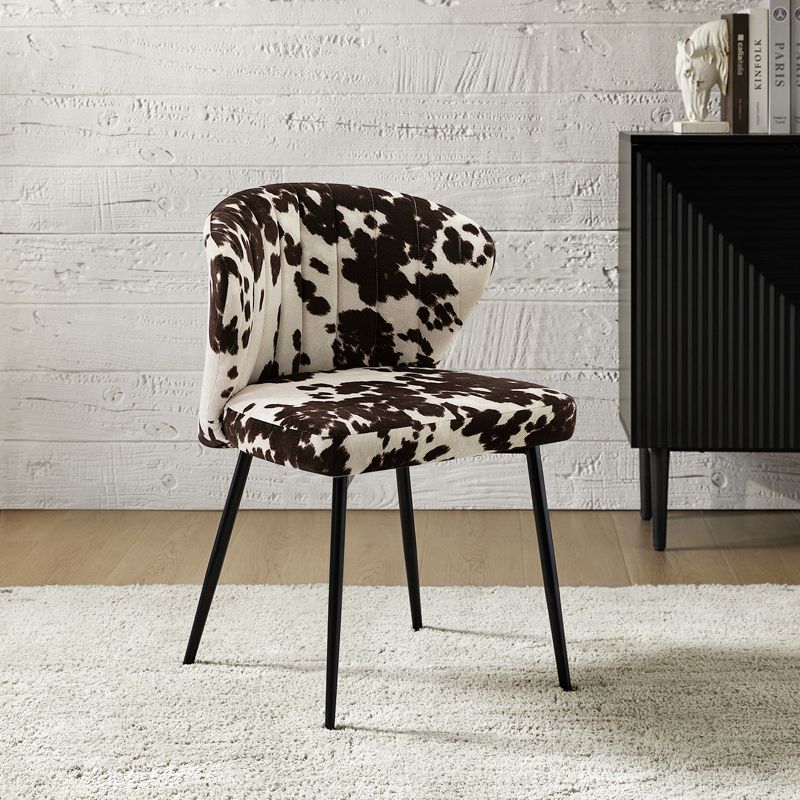 Bonatti Living Room Accent Side Chair with Animal Print | Karat Home, 4 of 11