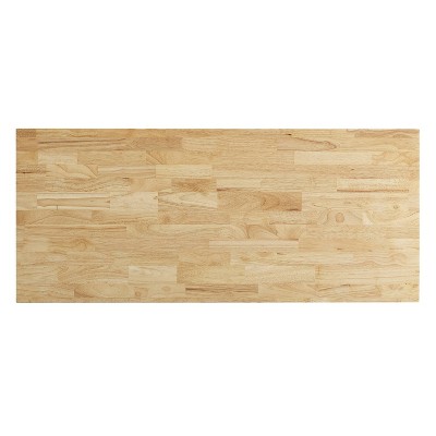 Gray and Natural Wood Top Kitchen Island with Storage