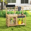 Infans Mud Kitchen Kids Pretend Play Kitchen Toy Set Outdoor Wooden Kitchen Playset - 4 of 4