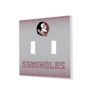 NCAA ACC Universities Linen Hidden-Screw Light Switch Plate for Double Toggle - 1 of 4