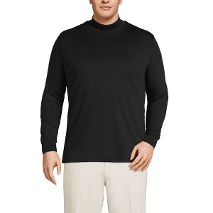 Lands' End Men's Cotton Supima Mock Turtleneck - 1 of 4