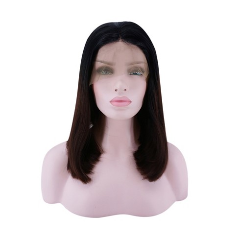 Unique Bargains Medium Long Straight Bob Lace Front Wigs For Women