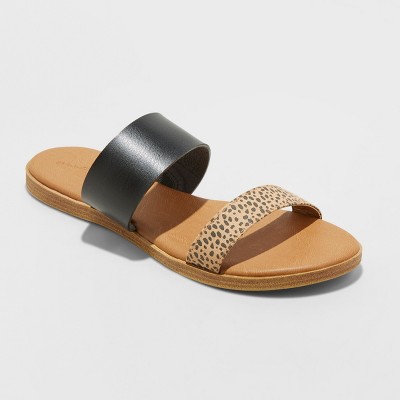 one strap slip on sandals