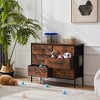 FURNIinspire Utility Storage Cabinets 6 Drawer Multi-Functional Tall Dresser Ideal for Organization in Kids Rooms and Beyond, Brown, 38.1"*13.7"*29.9" - 2 of 4