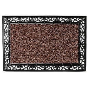 GrassWorx Clean Machine Door Mat, 36 in. L X 24 in. W Wrought Iron AstroTurf, Brown/Black - 1 of 1