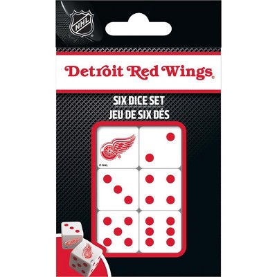 MasterPieces Officially Licensed NHL Detroit Red Wings - 6 Piece D6 Gaming Dice Set Ages 6 and Up
