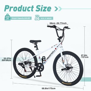 Freestyle Kids Bike Double Disc Brakes 26 Inch Children's Bicycle for Boys Girls Age 12+ Years - 1 of 4