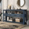 Modern Console Table, Sofa Table With 4 Drawers And 2 Shelves, Classic And Simple Design Entryway Table-Cuddlewood - 2 of 4