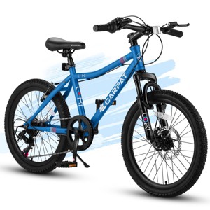 SEVOBAL Bicycles 20 Inch Kids Mountain Bike 7 Speed Front Suspension Disc Brake for Boys and Girls Ages 6-12, Blue, 54"*23"*31.5" - 1 of 4