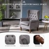 Upholstered Wingback Accent Chair with Rolled Armrest | COLAMY | Gray - 3 of 4