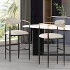 CAVINAS Polyester Bar Stools Set of 2,Upholstered Counter Stools with Backs and Iron Legs,Kitchen Chair for Kitchen Island - 2 of 4