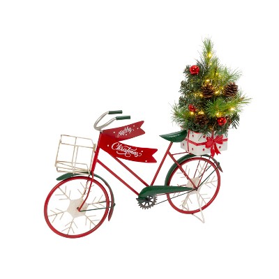 GIL 22-in L Metal Holiday Bicycle w/ B/O Lighted Tree