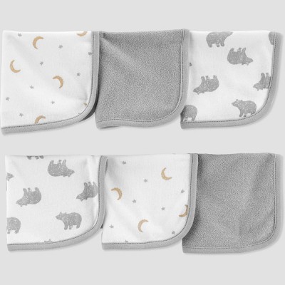 Carter's Just One You® Baby Hippo Washcloth Set - Gray