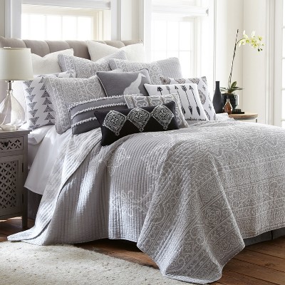 Carlisle Grey Quilt and Pillow Sham Set - Levtex Home
