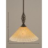 Toltec Lighting Elegante 1 - Light Pendant in  Dark Granite with 12" Amber Crystal Shade - 2 of 2