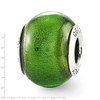 Black Bow Jewelry Green Italian Murano Glass & Sterling Silver Bead Charm - 2 of 3
