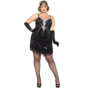 Leg Avenue Glamour Flapper Women's Plus Size Costume, 1X-2X