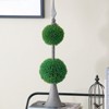 DSVIMOY Artificial Two-Tiered Boxwood Sphere Topiary on Metal Spire, Faux Plants for Home Garden Office Store Decoration, Green, 7"*7"*26.5" - 4 of 4