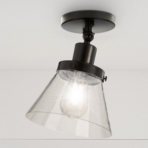 Urban Ambiance Luxury Modern Farmhouse Indoor Ceiling Light,  10''H x 8"W x 8''D,  Matte Black Finish, UHP4661 - 1 of 4