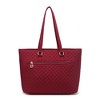 MKF Collection Hallie Solid Quilted Cotton Women’s Tote Bag by Mia K - 2 of 4