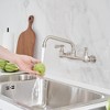 BWE Double Handles Wall Mount Modern Standard Kitchen Faucet With 8 Inch Swivel Spout 8" Center - 4 of 4