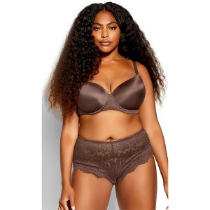 CITY CHIC |  Women's Plus Size  Smooth & Chic T-Shirt Bra - espresso - 44B - 1 of 4