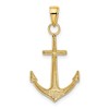 Black Bow Jewelry 14k Yellow Gold Classic Polished Anchor Pendant, 18 x 33mm - 3 of 4