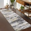 Modern Abstract Area Rug Indoor Washable Rug Stain Resistant Low Pile Rugs for Living Room Bedroom - 2 of 4