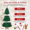 Eco-Friendly Artificial Christmas Tree with Full PVC Branches, Stable Metal Stand, Easy Setup Design for Indoor and Outdoor Holiday Décor - 4 of 4
