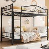 RONSHIN Twin Over Twin Bunk Bed with Ladder & Safety Guardrail, Heavy Duty Metal Frame 400 Lbs Capacity, Space-Saving Noise Free, No Box Spring - 2 of 4