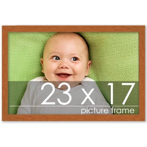 PosterPalooza | Modernist Brown Picture Frame - UV Acrylic, Backing Board, Hanging Hardware Included - 1 of 4