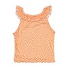 Derek Heart Big Girls Printed Rib Top with Neck Ruffle - 2 of 2