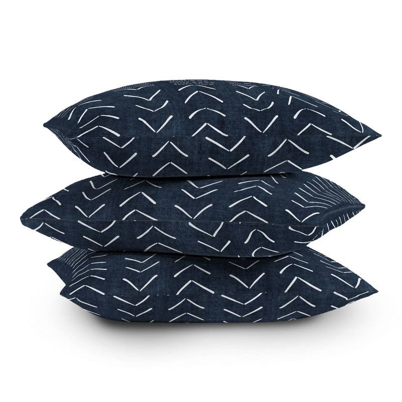 Becky Bailey Mud Cloth Big Arrows Square Throw Pillow Navy Blue - Deny Designs, 5 of 6