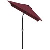 vidaXL Garden Parasol Bordeaux Red Polyester fabric, Steel pole Medium - 2 of 4
