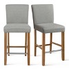 26" Portland  Upholstered Counter Height Barstool Wood(Set of 2) -Maison Boucle - 2 of 4