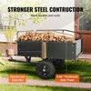 VEVOR Heavy Duty ATV Trailer Steel Dump Cart, 750-Pound 15 Cubic Feet, Garden Utility Trailer with Removable Sides for Riding Lawn Mower Tractor - 4 of 4