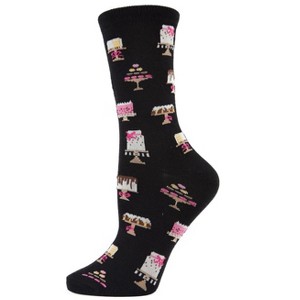 Memoi Sweet Treats Cake Bamboo Blend Crew Novelty Socks - 1 of 2