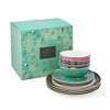 Sara Miller London Chelsea 12 Piece Dinnerware Set - Fine China Plates & Bowls Featuring Vibrant Birds & Floral Art for Afternoon Tea or Dining - 2 of 4