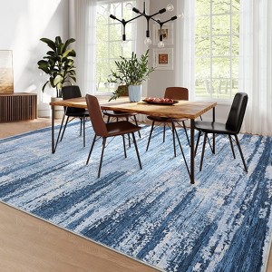 Area Rugs, Washable Modern Abstract Soft Thin Large Rug Indoor Floor No Slip Rug Stain Resistant Carpet for Bedroom Home Office Decor - 1 of 4