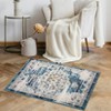 Indoor Wilton Floral Living Room Rugs, Stain Resistant Non Shedding Throw Carpet for Dining Room Bedroom - 4 of 4