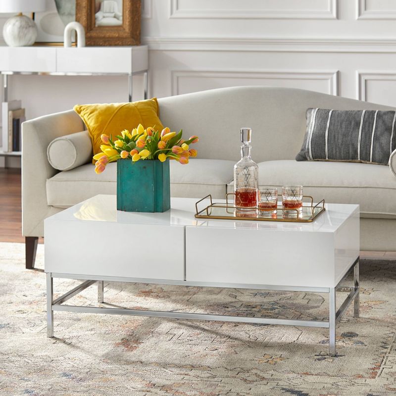 Lewis Modern Coffee Table White - Buylateral, 3 of 7