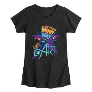 Girls' - Karma's World - Open Your Mind Open Your Heart-Toddler And Youth Girls Short Sleeve Graphic T-Shirt Fitted Short Sleeve Graphic T-Shirt - 1 of 4