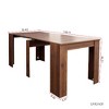 NicBex Multifunctional Extendable Console Table, Convertible to 118.5" Dining Table, Modern Rectangular Dining Table for 8, Convertible Table - 3 of 4