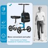 JUJABU Collapsible Knee Walker for Adults with Basket and Dual Braking System, Crutch Alternative for Foot, Leg & Ankle Injuries - 3 of 4