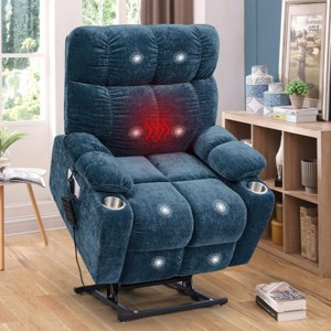 Dual Motor Power Lift Recliner Chair,Fabric Heat Massage Recliner Chair with Infinite Position,Power Recliner Chair for Living Room-Koiai - 1 of 4