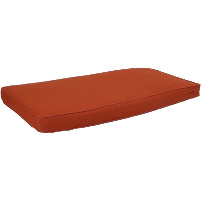 Sunnydaze Indoor/Outdoor Weather-Resistant Olefin Replacement Bench or Patio Swing Seat Cushion - 41" x 18" - Rust