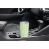 Elanze Designs 20 oz Stainless Steel On the Go Insulated Travel Tumbler With Push Top Lid, Lime Green Cheetah Leopard Print White - 3 of 4